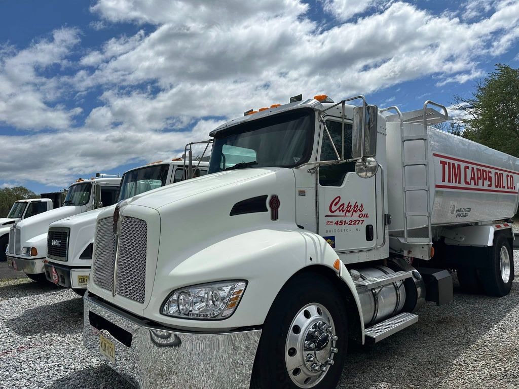 Tim Capps Fuel Oil Co. trucks lined up front view — Bridgeton NJ