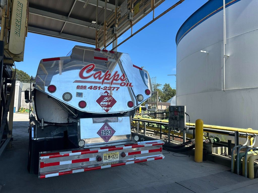 Tim Capps Fuel Oil Co. delivery truck on a South Jersey road